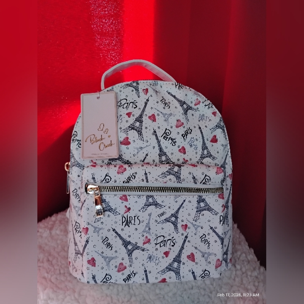 VEGAN LEATHER PARIS DESIGN MINI BACKPACK